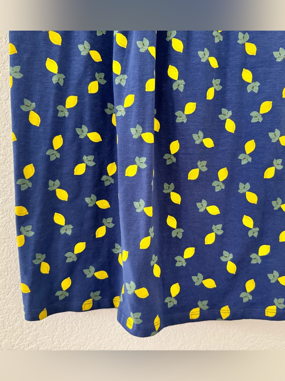 Boden Lola Lemon Print Blue Dress - Picture 3 of 12